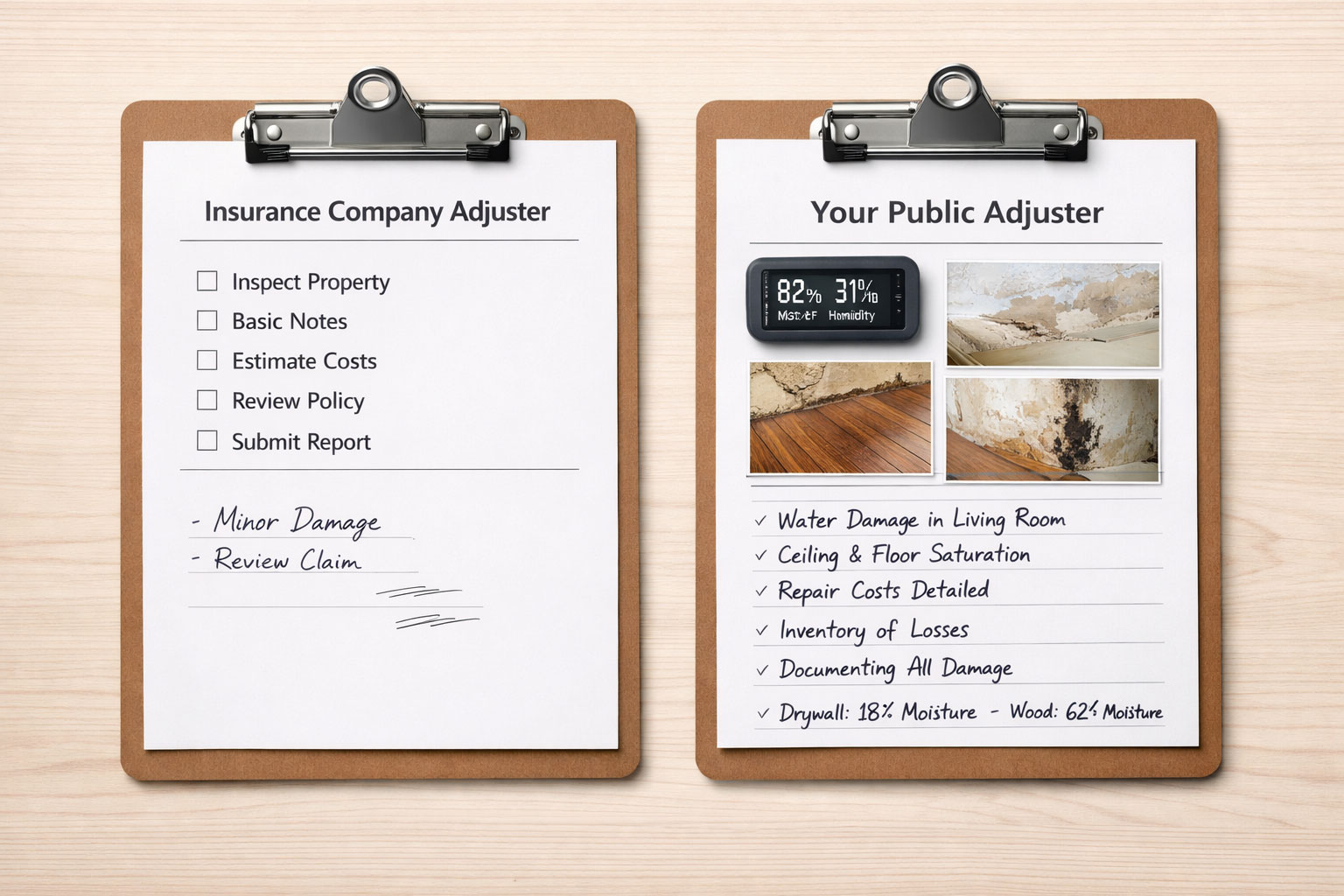 Read more about the article The Insurance Company Has an Adjuster Working for Them. Shouldn’t You Have One Working for You?