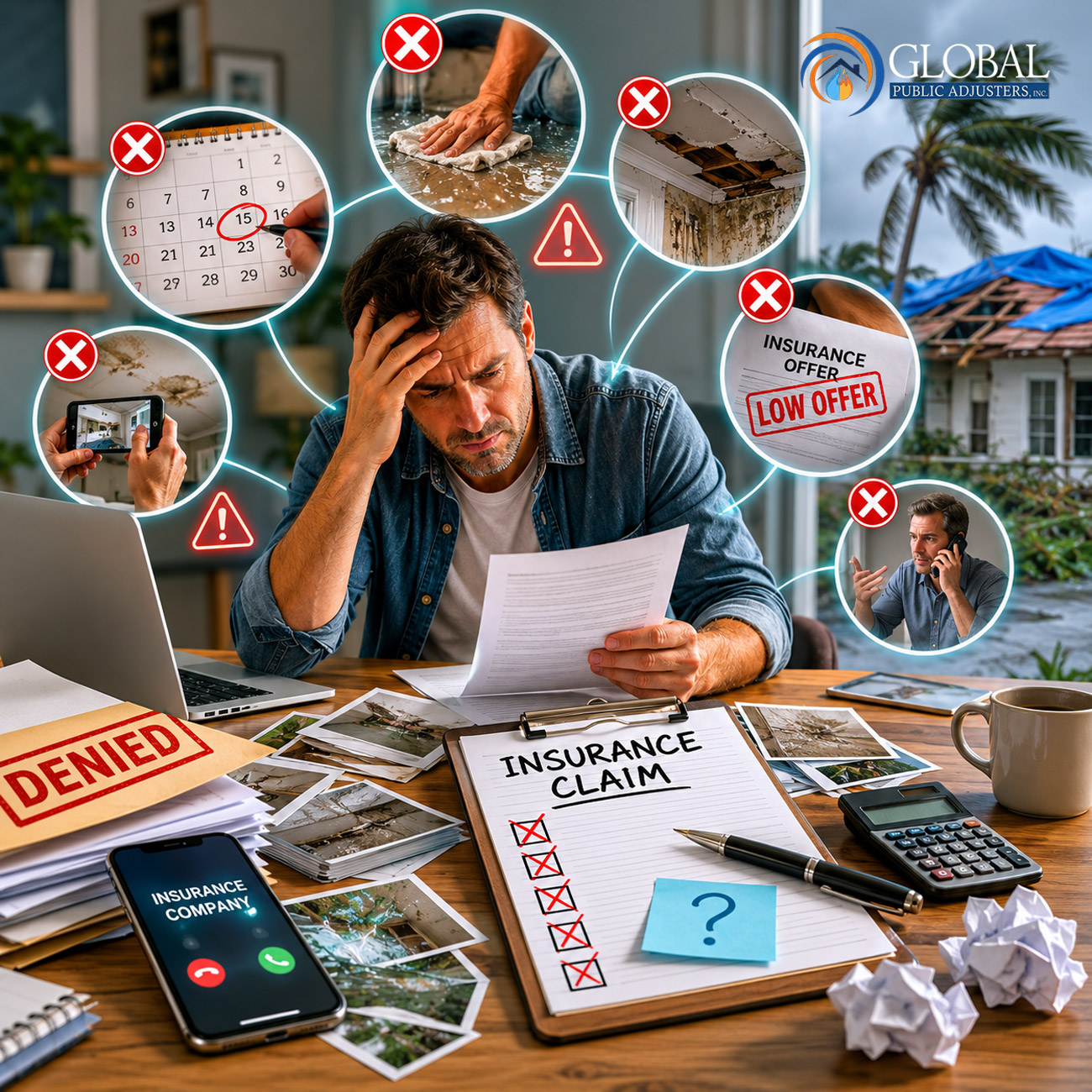 Read more about the article Top Mistakes Homeowners Make During a Claim