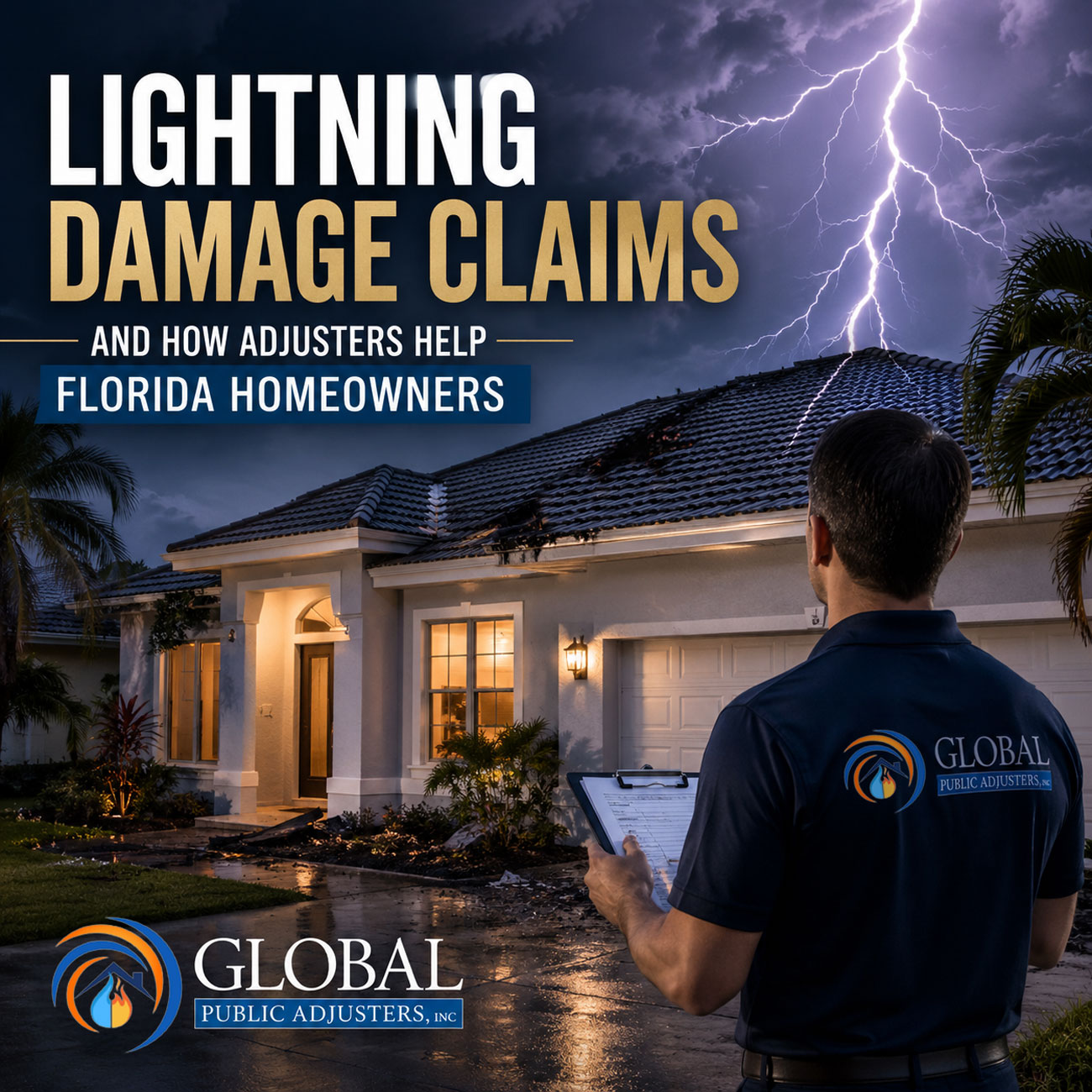 Read more about the article Lightning Damage Claims and How Adjusters Help Florida Homeowners